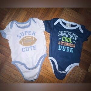 2 adorable boy onesies